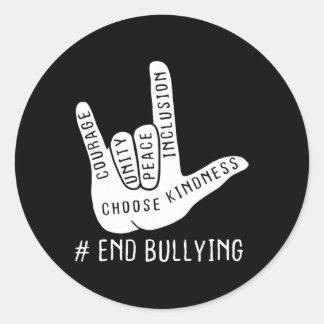 Unity Day Orange Kids 2024 Anti Bullying Choose Ki Classic Round Sticker