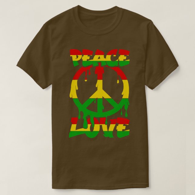 Unity Day Peace Love Peace Sign T-Shirt (Design Front)
