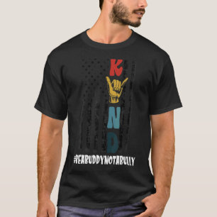 Unity Day USA American flag Be Kind Anti Bullying T-Shirt