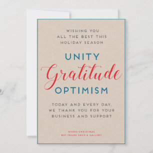 Unity & Gratitude Holiday Card