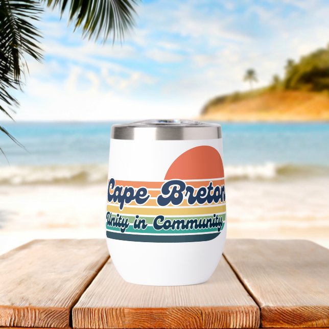 Unity in Community Wine Tumbler (Beach (Rotated))