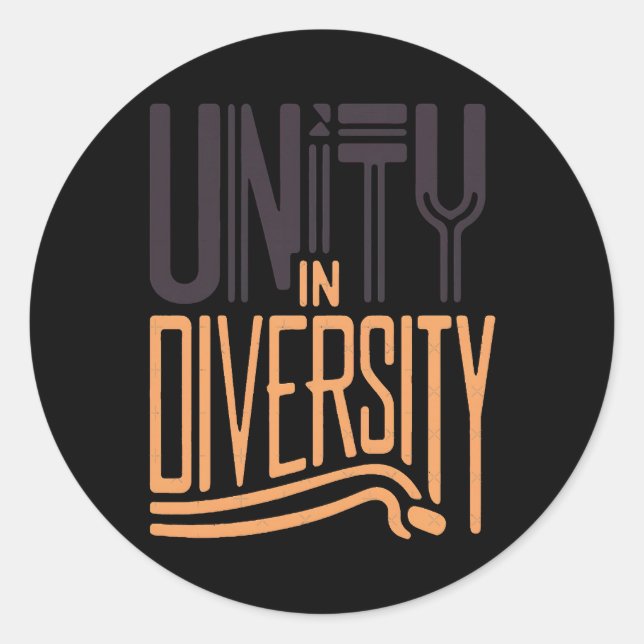 Unity In Diversity 1  Classic Round Sticker (Front)