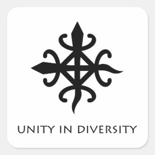 unity in diversity Adinkra Symbol Sticker