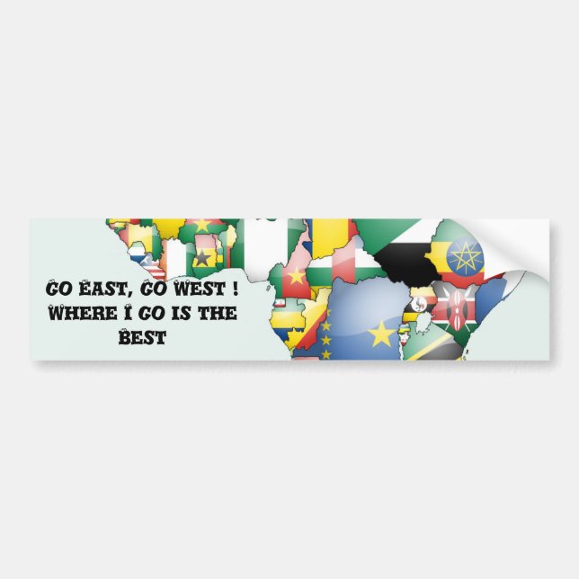 Unity in Diversity: Africa's Flags Collection Bumper Sticker (Front)