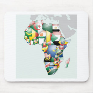 Unity in Diversity: Africa's Flags Collection Mouse Mat