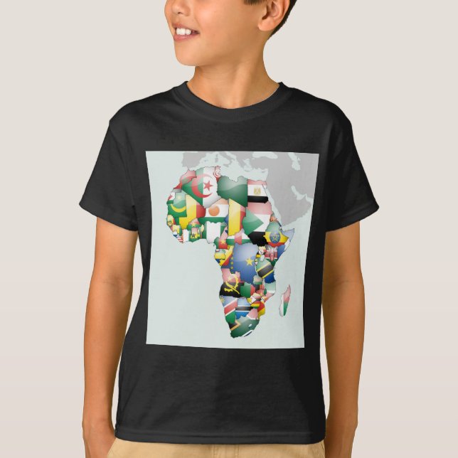 Unity in Diversity: Africa's Flags Collection T-Shirt (Front)