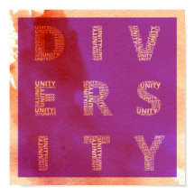 Unity in Diversity watercolor poster
