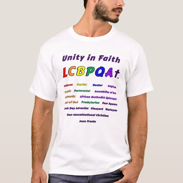 Unity in Faith LCBPQA† Let's take back the Rainbow T-Shirt (Front)