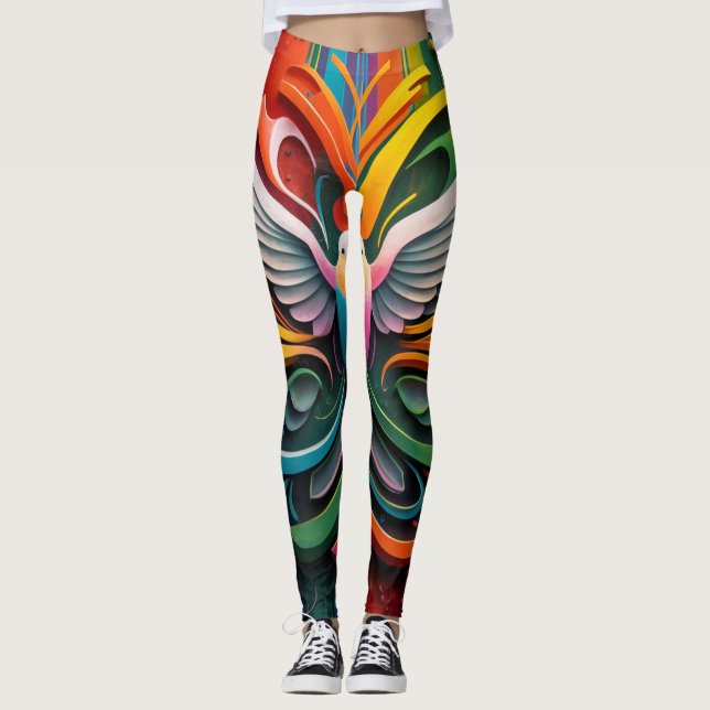 UNITY IN FLIGHT: A VISION OF PEACE LEGGINGS (Front)