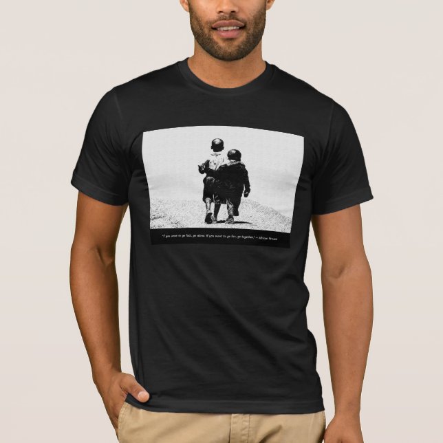 Unity in Motion: African Proverb T-Shirt (Front)