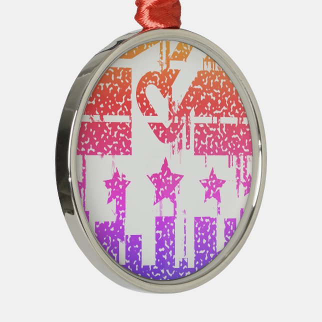 Unity in Motion - Drips of Democracy Metal Tree Decoration (Right)