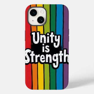 "Unity Is Strength - Bold Rainbow Stripes Phone Co Case-Mate iPhone 14 Case