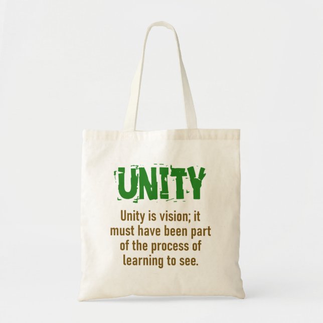 Unity Is Vision - Unity Quote Tote Bag (Front)