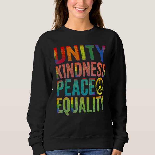 Unity kindness peace symbol equality diversity hum sweatshirt (Front)