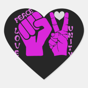 Unity,Love & Peace,Togetherness_ Heart Sticker