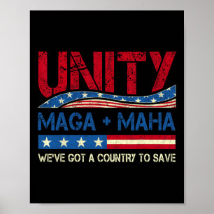 Unity Maha We've Got A Country To Save American Fl Poster