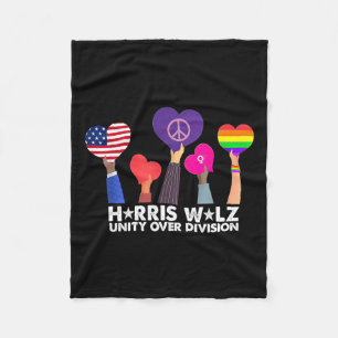 Unity Over Division Harris 2024 Wheimer 2024 Vote  Fleece Blanket
