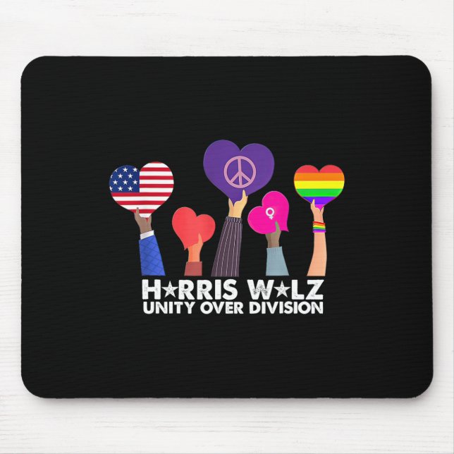 Unity Over Division Harris 2024 Wheimer 2024 Vote  Mouse Mat (Front)