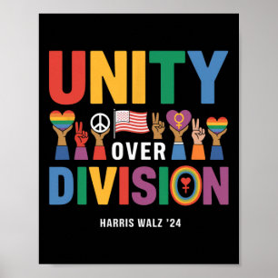 Unity Over Division Pride Harris W 24 Poster