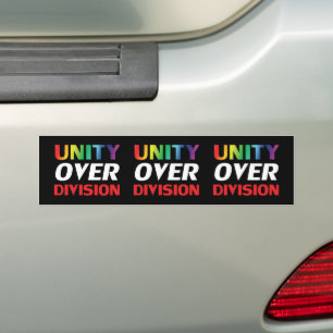 Unity over Division - pride lgbtq lgbt black Bumper Sticker