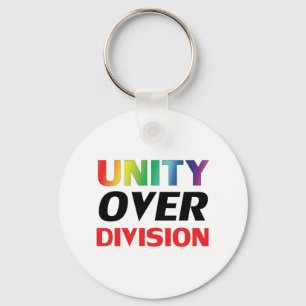 "Unity over Division" pride, lgbtq, lgbt rainbow Key Ring