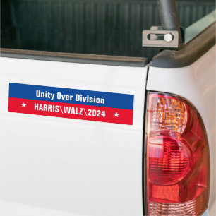 Unity Over Division Red Blue Bumper Sticker