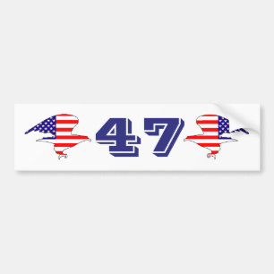 UNITY PARTY President Trump 47 eagle flags Bumper Sticker