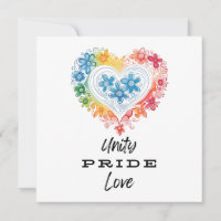 Unity Pride Love Save The Date Invitation