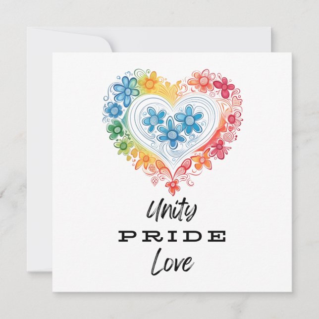 Unity Pride Love Thank You Card (Front)