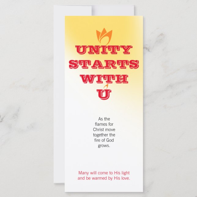 UNITY STARTS WITH U (orange fire) & Logo (Front)