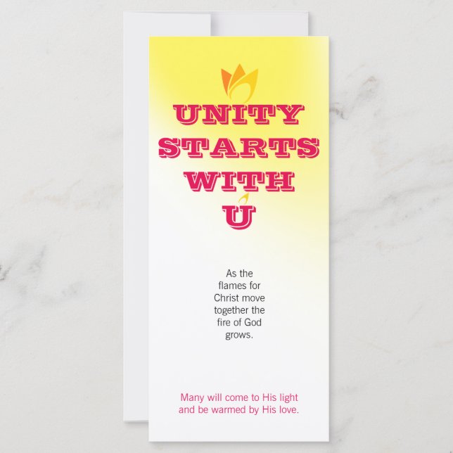 UNITY STARTS WITH U (yellow to orange fire) & Logo (Front)