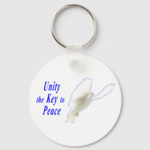 Unity the Key to Peace Key Chain