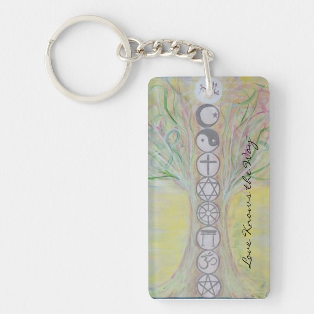 Unity Tree Key Chain - Love Knows the Way (Front)