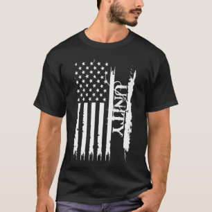 Unity United States Distressed w US Flag T-Shirt