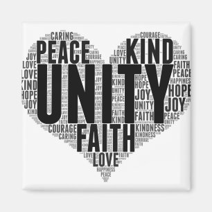 Unity Wordcloud Be Kind Stop Bullying Orange Unity Magnet