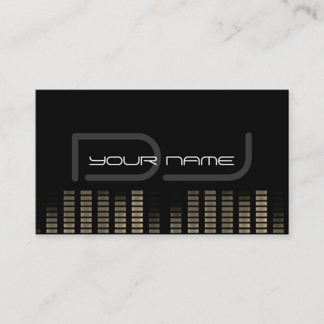 Uniuque and Elegant DJ Business Card (Front)