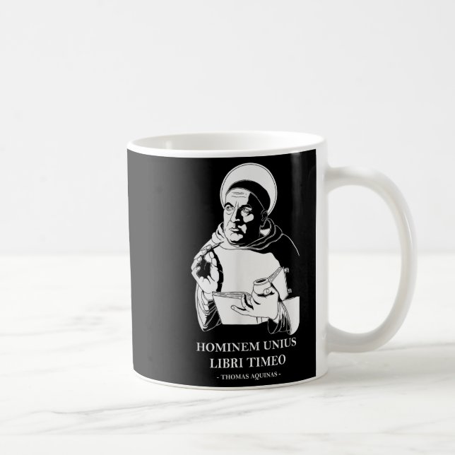 Unius Libri Philosopher Thomas Aquinas Quote  Coffee Mug (Right)