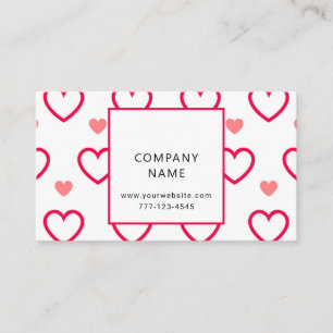 Universal business card with love heart.