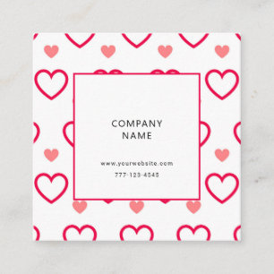Universal business card with love heart.