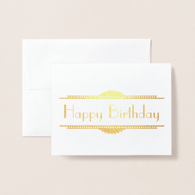 Universal employee birthday recognition foil card (Front With Envelope)
