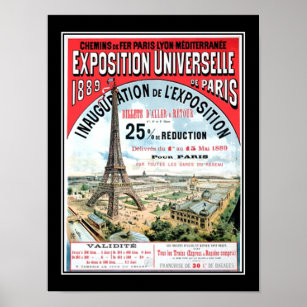 Universal Exposition Paris 1889 Vintage Poster