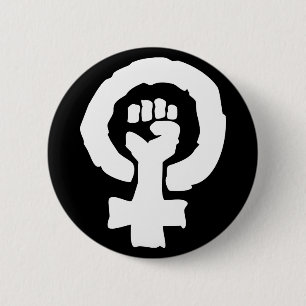 Universal Female symbol Solidarity hand 6 Cm Round Badge