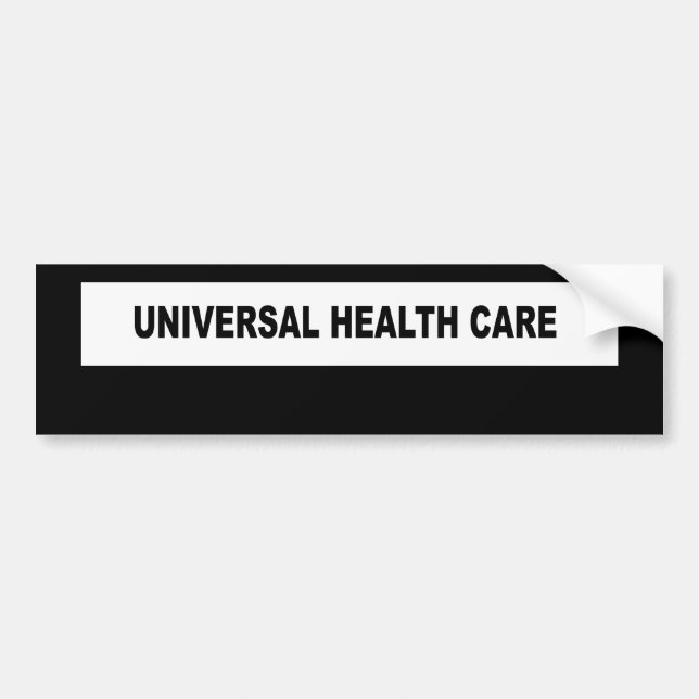 UNIVERSAL HEALTH CARE BUMPER STICKER (Front)