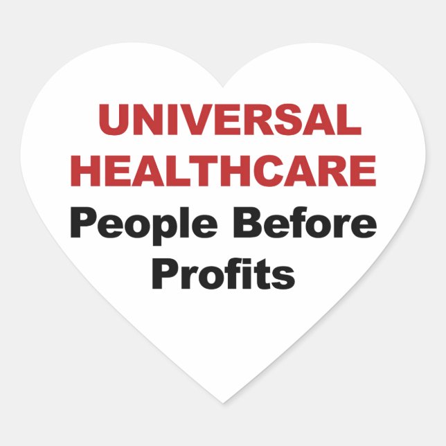 Universal HealthCare Heart Sticker (Front)