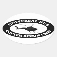 Universal Hub Copter Recon unit Euro-style sticker