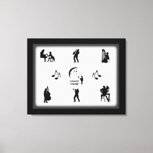 Universal Language Music Design Canvas Print