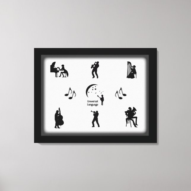Universal Language Music Design Canvas Print (Front)