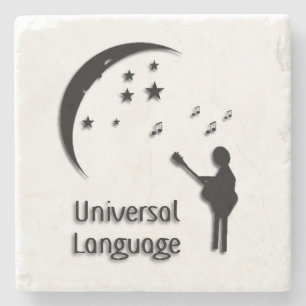 Universal Language Music Design Stone Coaster