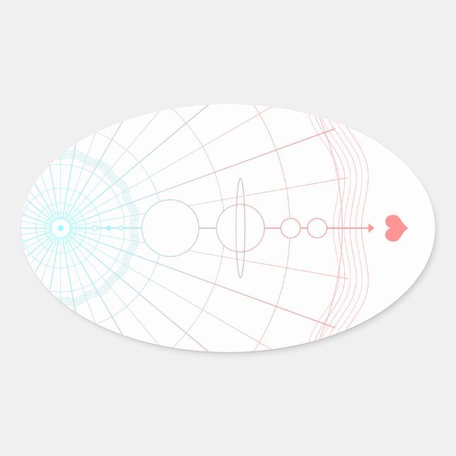 universal love oval sticker (Front)