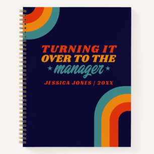 Universal Manager Retro Blue Law of Attraction Notebook
